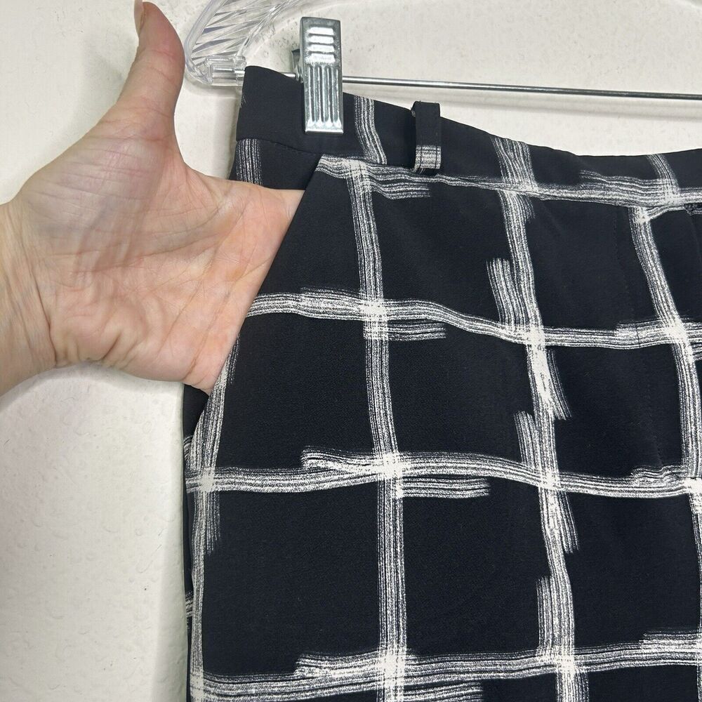 Topshop Black and White Windowpane Pants 8 - Picture 5 of 10